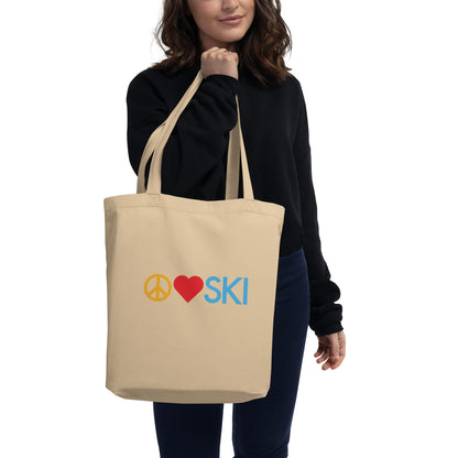 CS0026 - 05001 - Peace | Love | SKI Eco Tote Bag