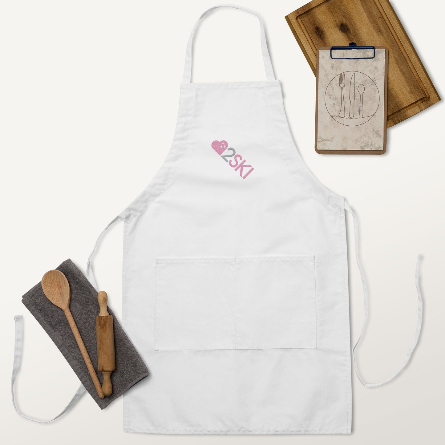 CS0027 - 06001 - LOVE2SKI Embroidered Apron