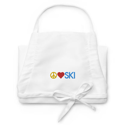 CS0026 - 06001 - Peace | Love | SKI Embroidered Apron