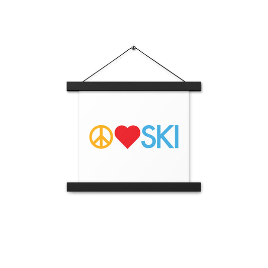 CS0026 - 06008 - Peace | Love | SKI Poster with hangers