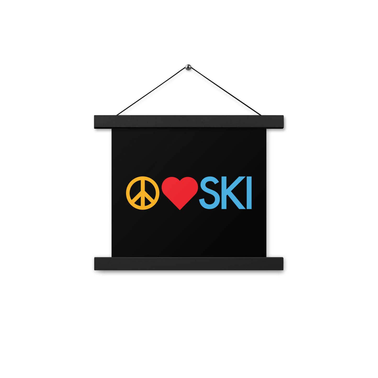 CS0026 - 06008 - Peace | Love | SKI Poster with hangers