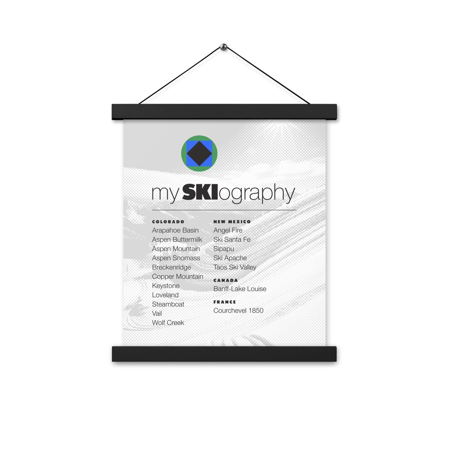 CS0001 - 06008 - mySKIography Poster with hangers