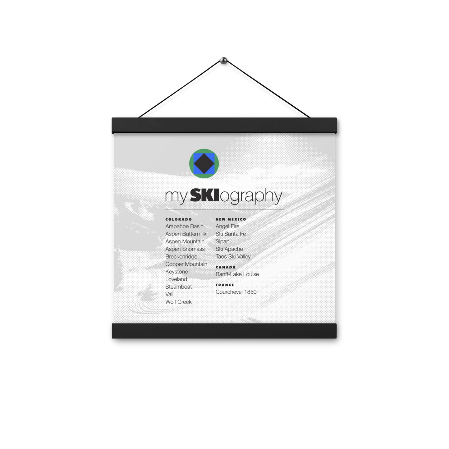 CS0001 - 06008 - mySKIography Poster with hangers