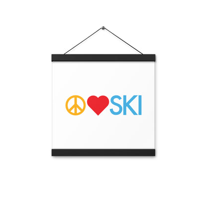 CS0026 - 06008 - Peace | Love | SKI Poster with hangers