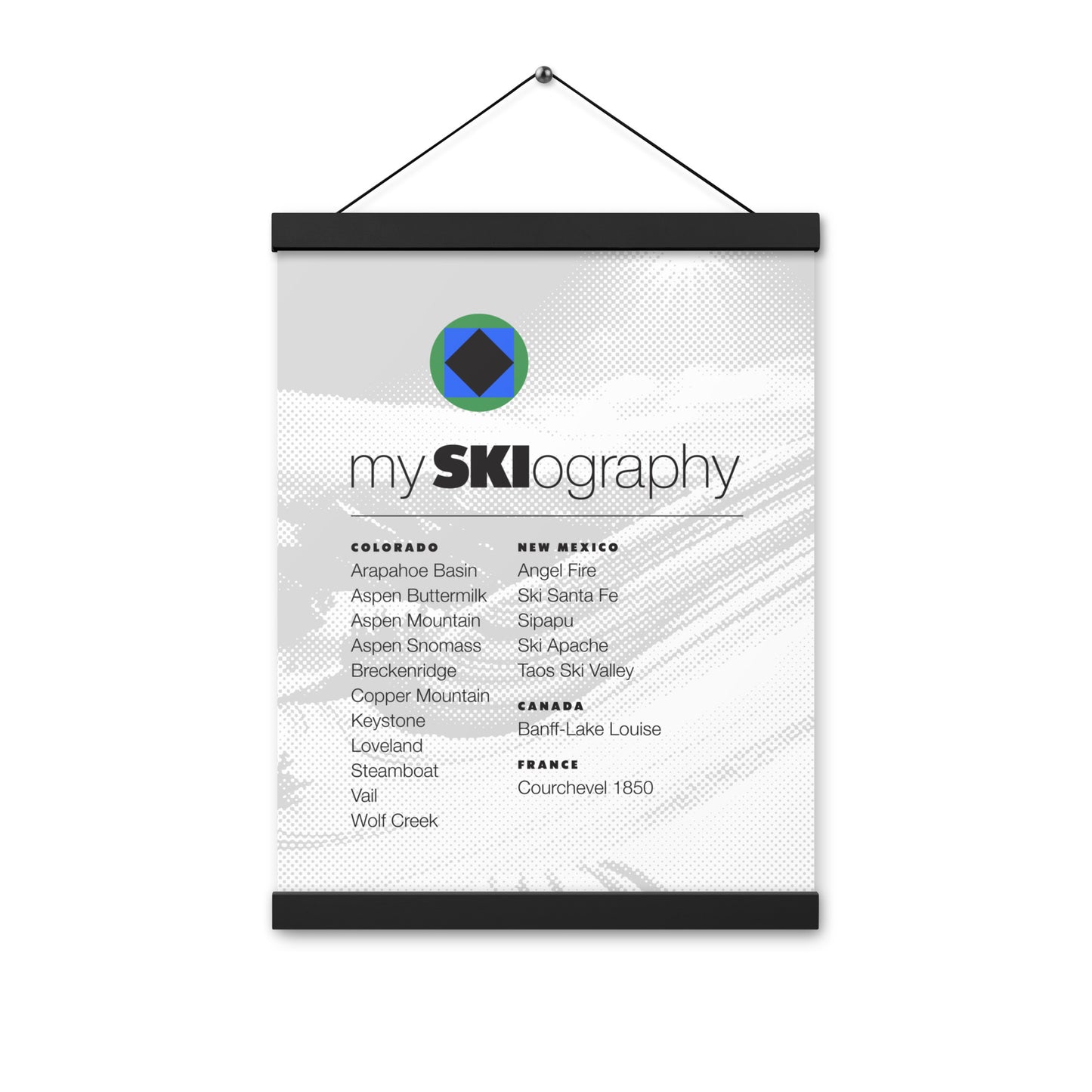 CS0001 - 06008 - mySKIography Poster with hangers