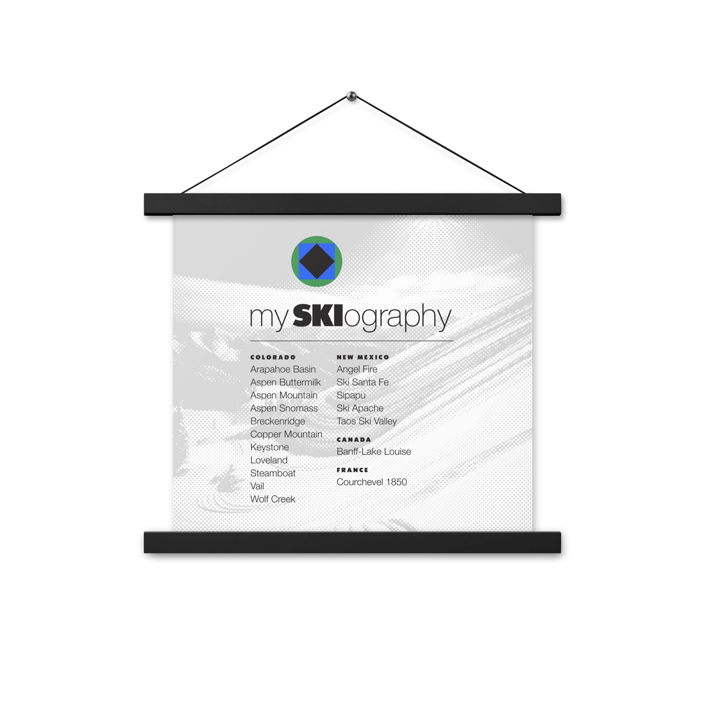 CS0001 - 06008 - mySKIography Poster with hangers