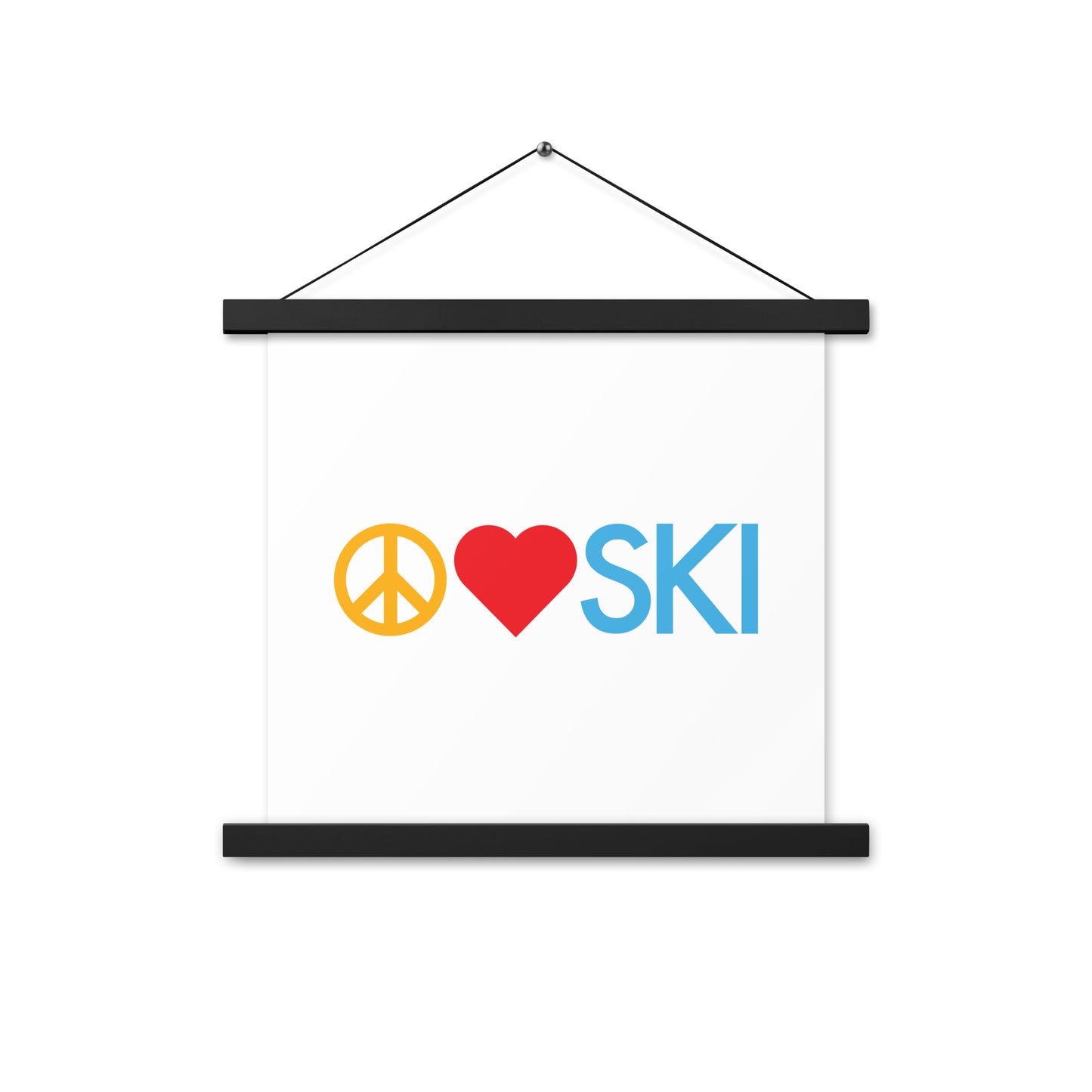 CS0026 - 06008 - Peace | Love | SKI Poster with hangers