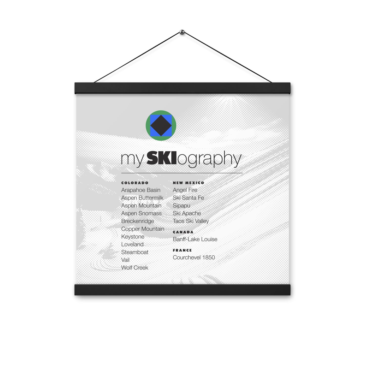 CS0001 - 06008 - mySKIography Poster with hangers