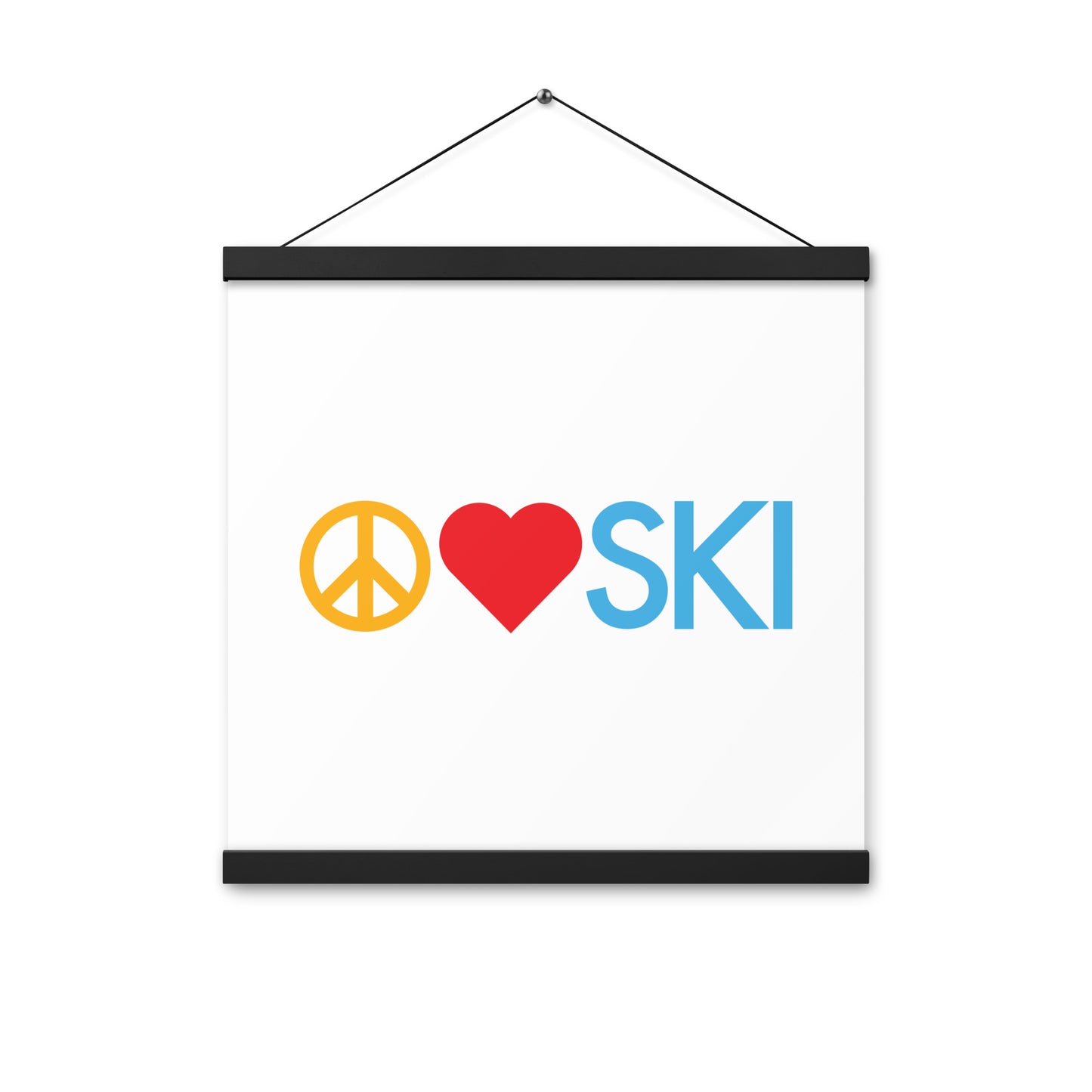 CS0026 - 06008 - Peace | Love | SKI Poster with hangers