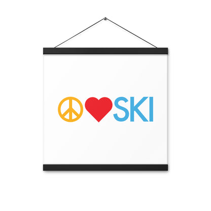 CS0026 - 06008 - Peace | Love | SKI Poster with hangers