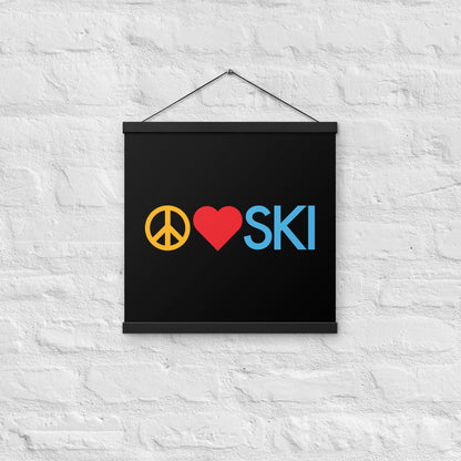 CS0026 - 06008 - Peace | Love | SKI Poster with hangers