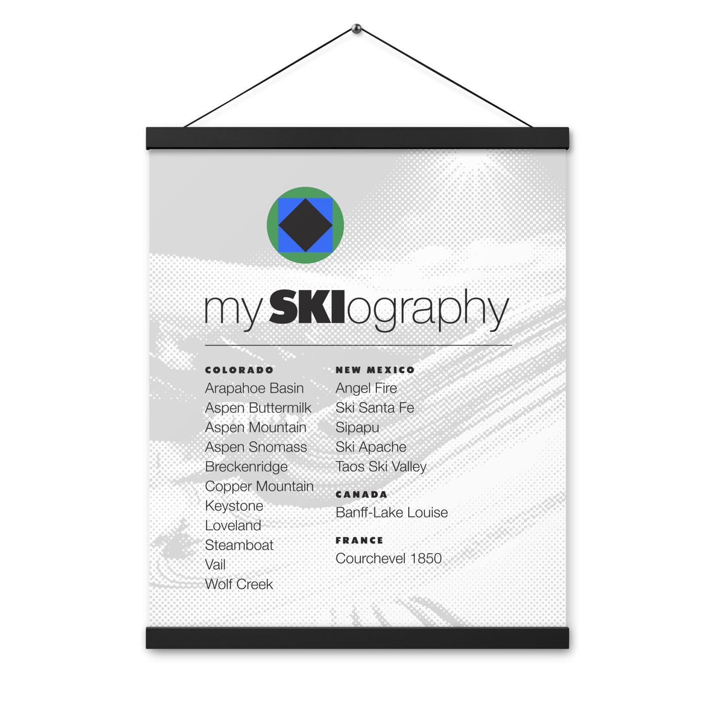 CS0001 - 06008 - mySKIography Poster with hangers