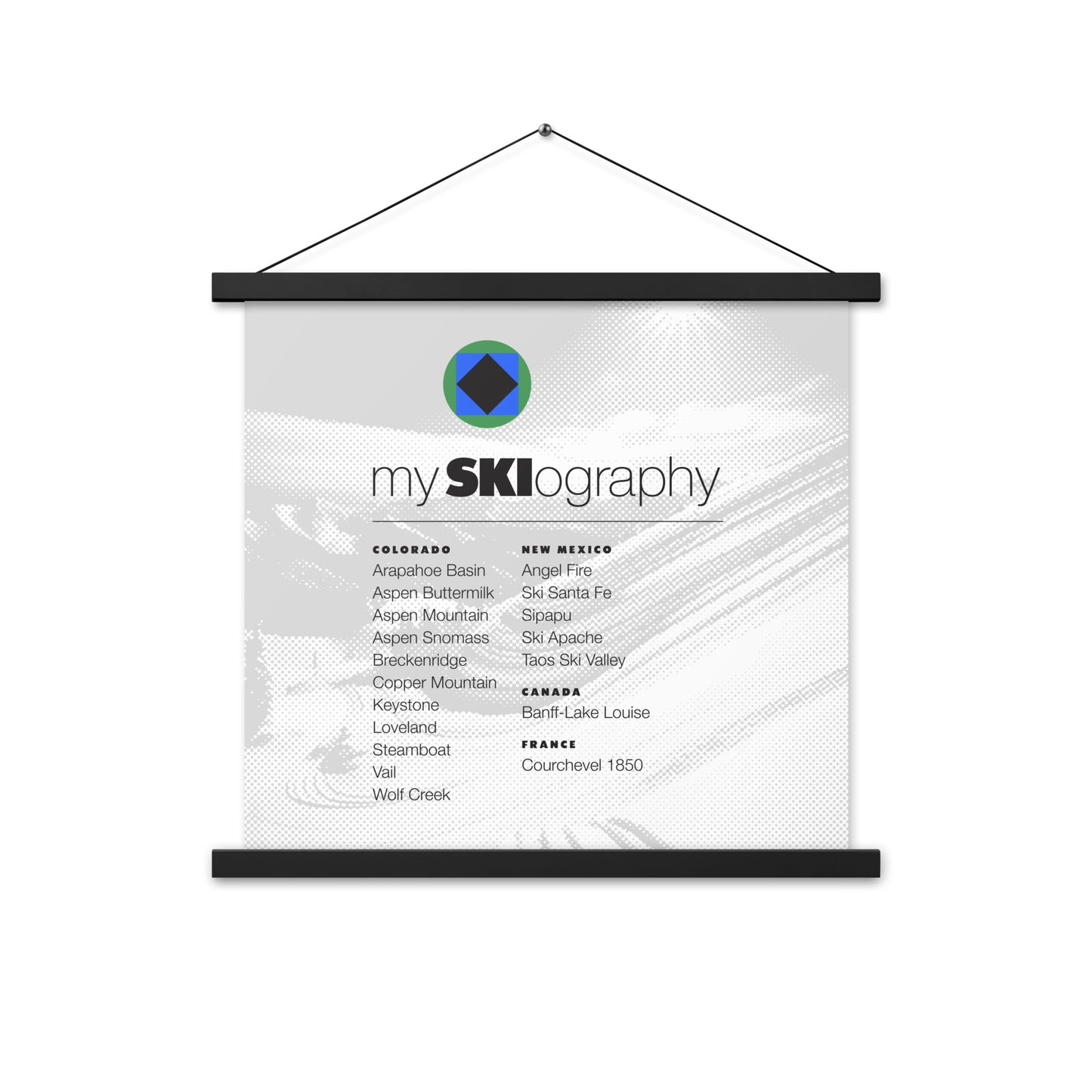 CS0001 - 06008 - mySKIography Poster with hangers