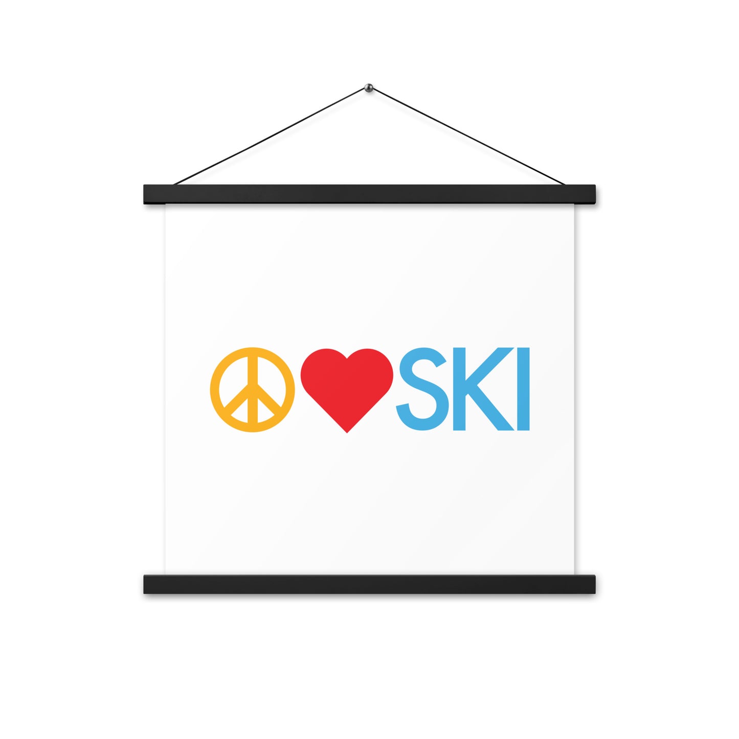 CS0026 - 06008 - Peace | Love | SKI Poster with hangers