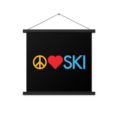 CS0026 - 06008 - Peace | Love | SKI Poster with hangers