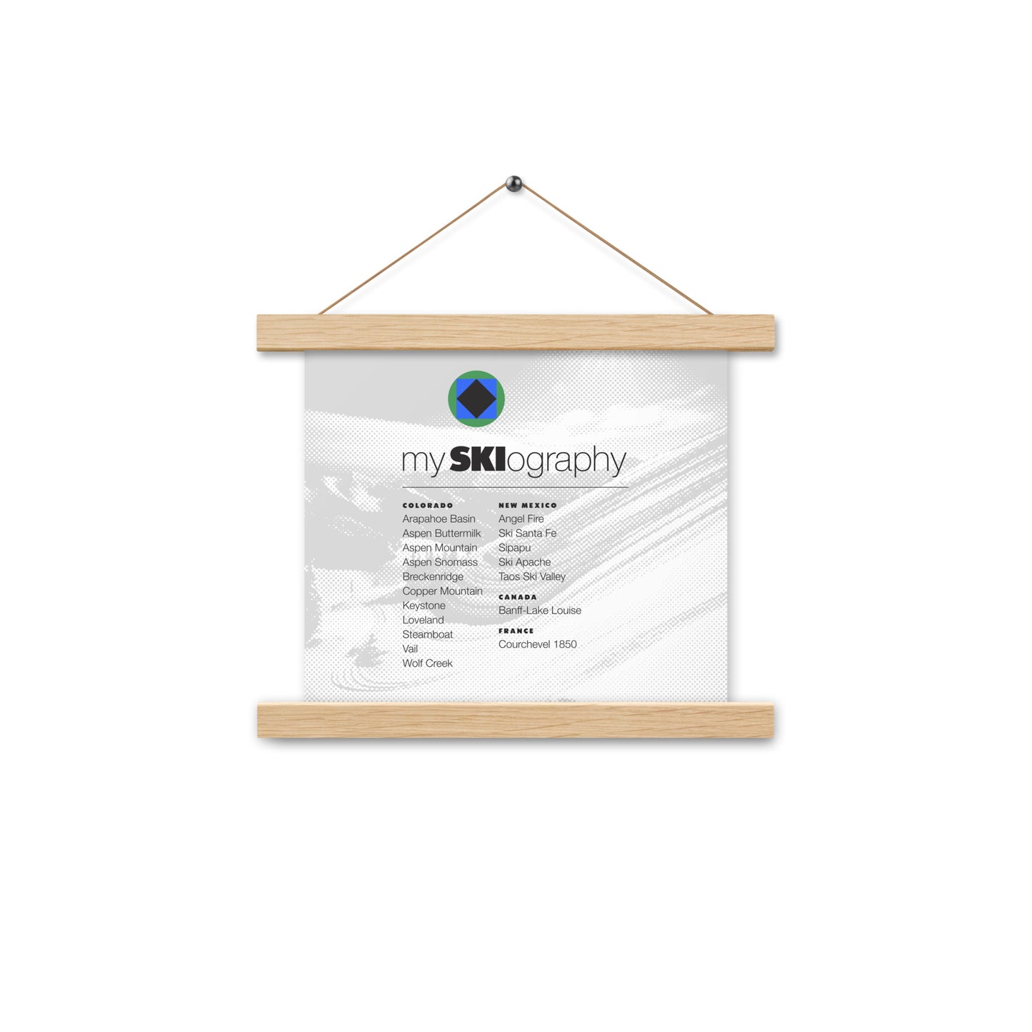 CS0001 - 06008 - mySKIography Poster with hangers