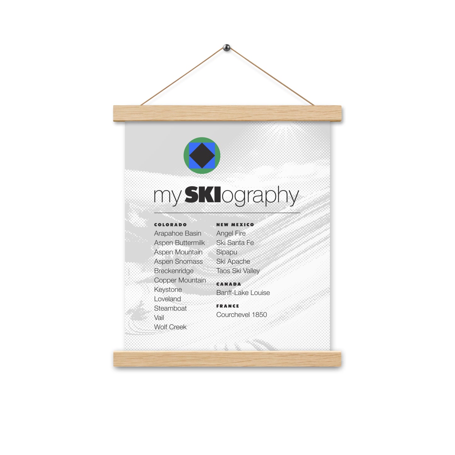 CS0001 - 06008 - mySKIography Poster with hangers