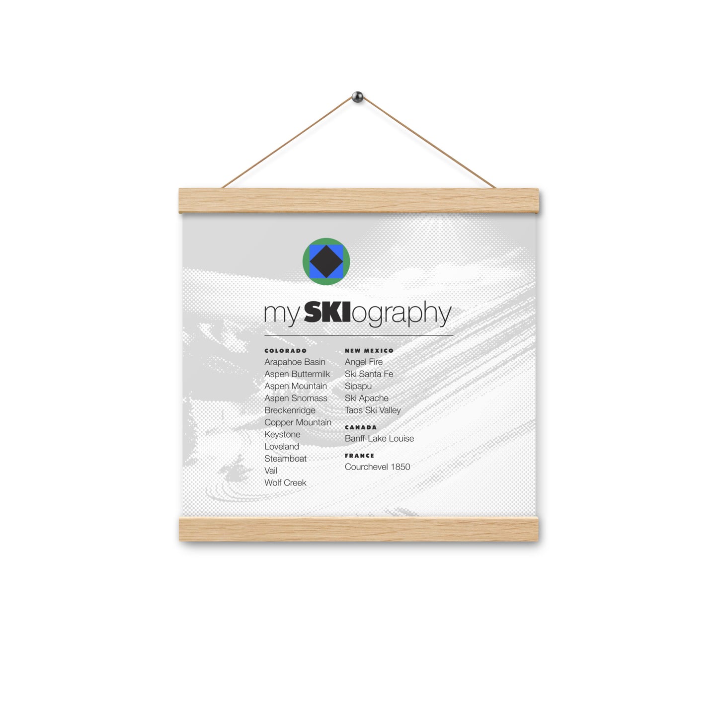 CS0001 - 06008 - mySKIography Poster with hangers