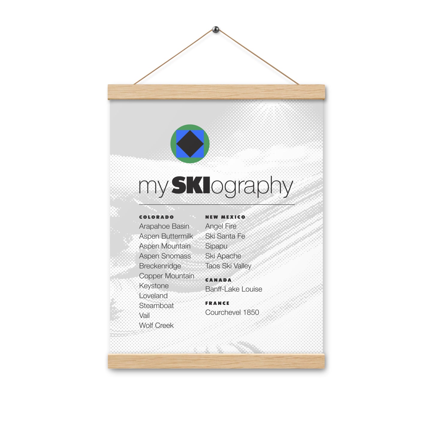 CS0001 - 06008 - mySKIography Poster with hangers