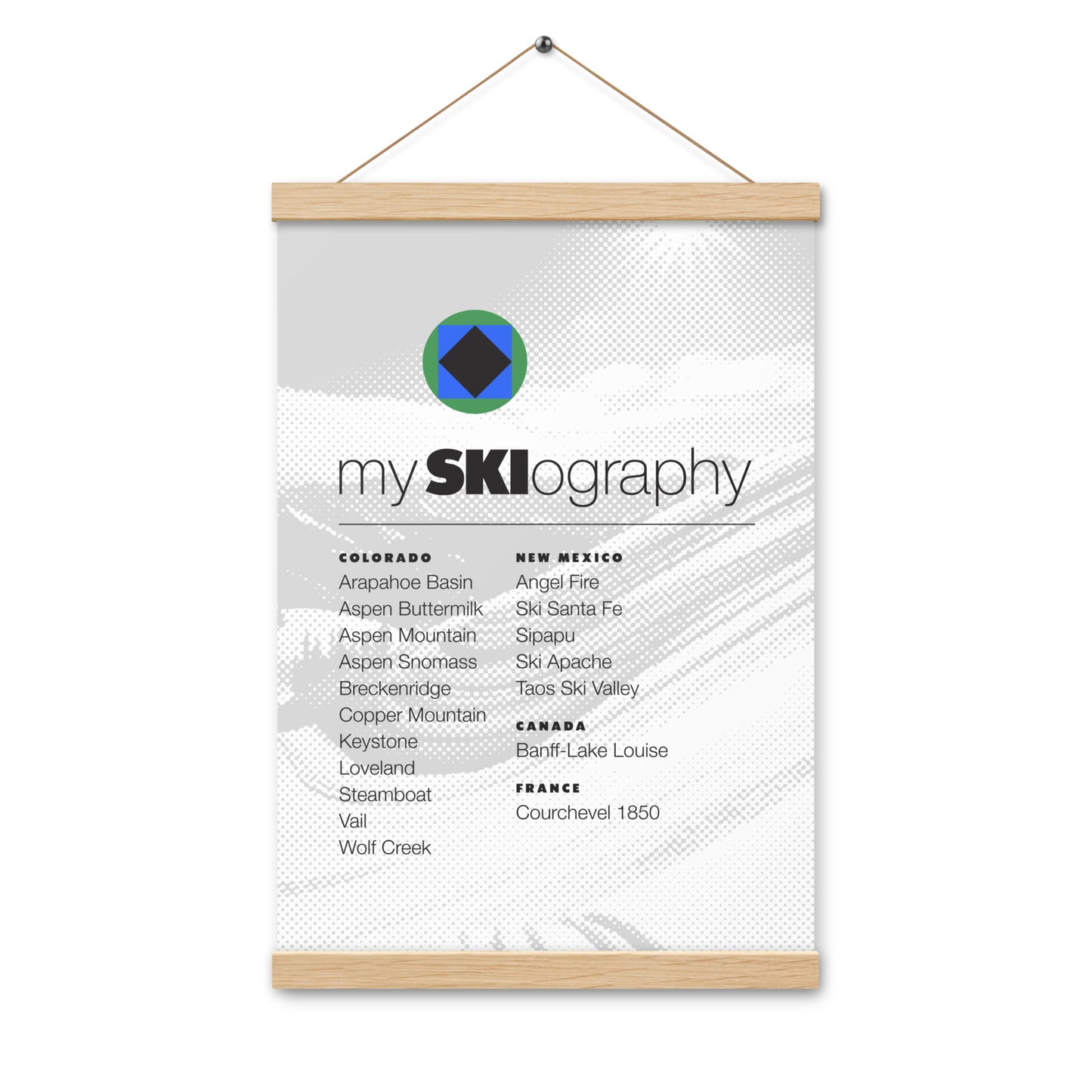 CS0001 - 06008 - mySKIography Poster with hangers