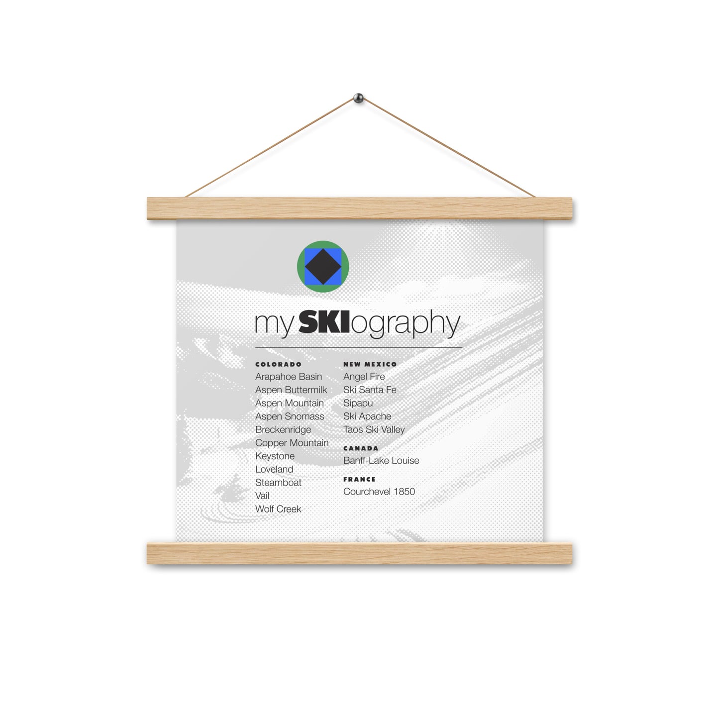 CS0001 - 06008 - mySKIography Poster with hangers