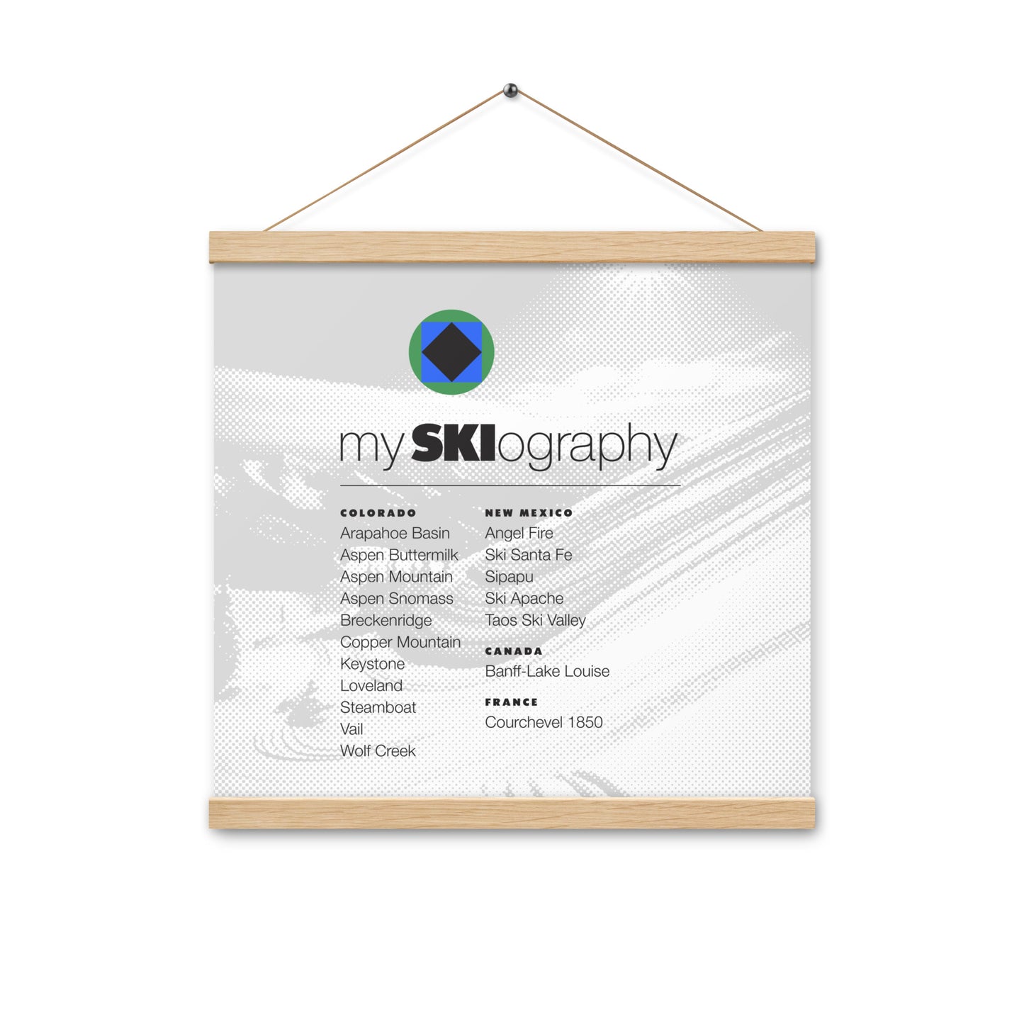 CS0001 - 06008 - mySKIography Poster with hangers