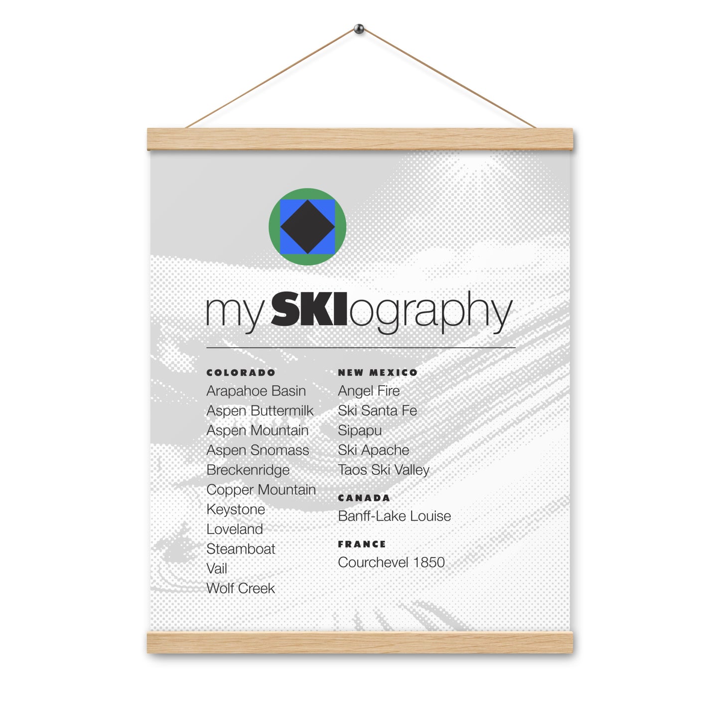 CS0001 - 06008 - mySKIography Poster with hangers