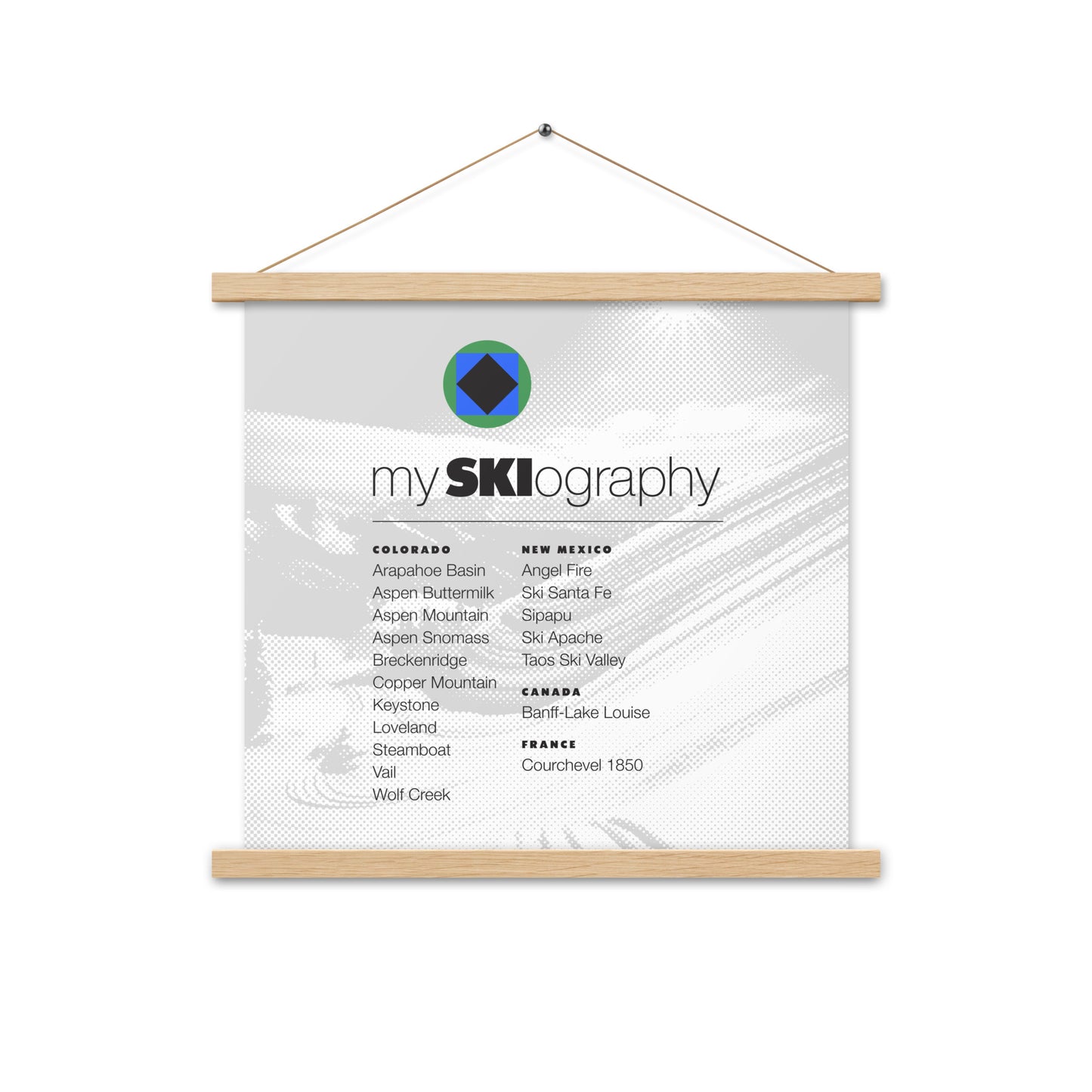 CS0001 - 06008 - mySKIography Poster with hangers