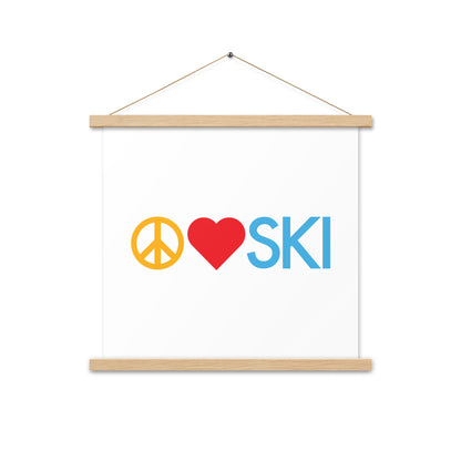 CS0026 - 06008 - Peace | Love | SKI Poster with hangers