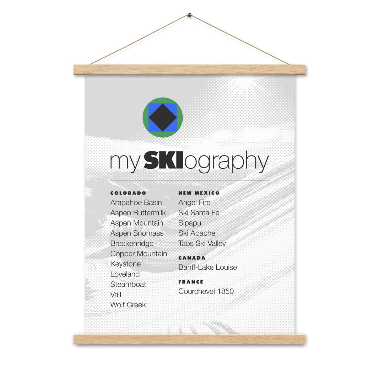 CS0001 - 06008 - mySKIography Poster with hangers