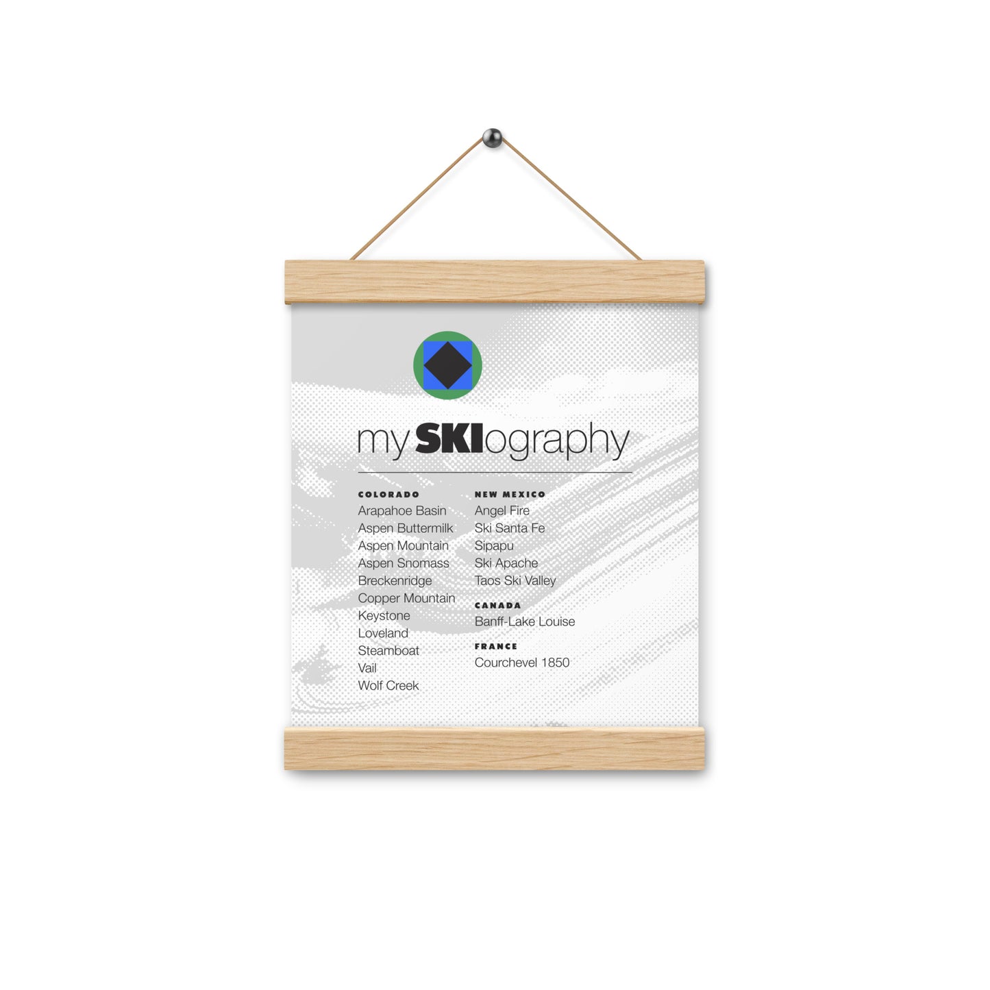 CS0001 - 06008 - mySKIography Poster with hangers