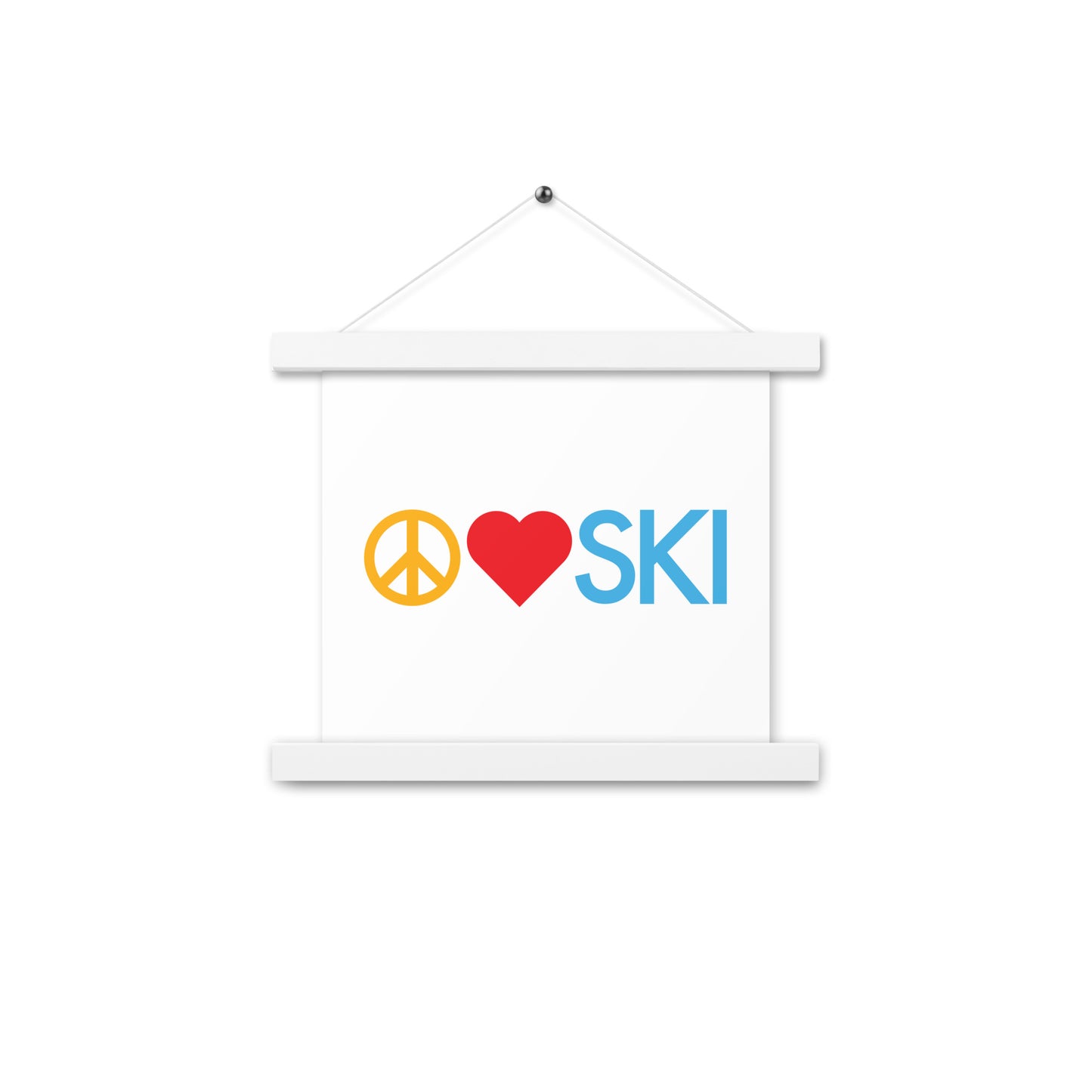 CS0026 - 06008 - Peace | Love | SKI Poster with hangers