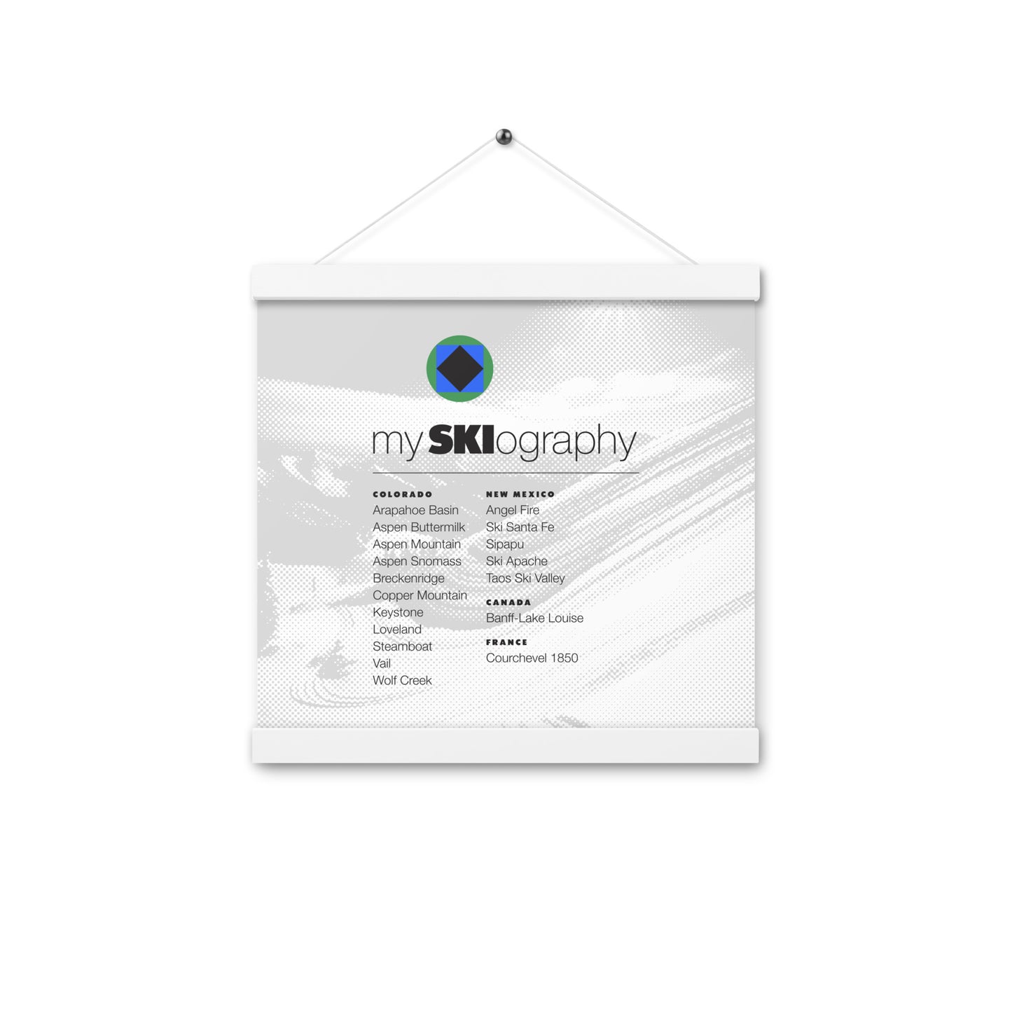 CS0001 - 06008 - mySKIography Poster with hangers