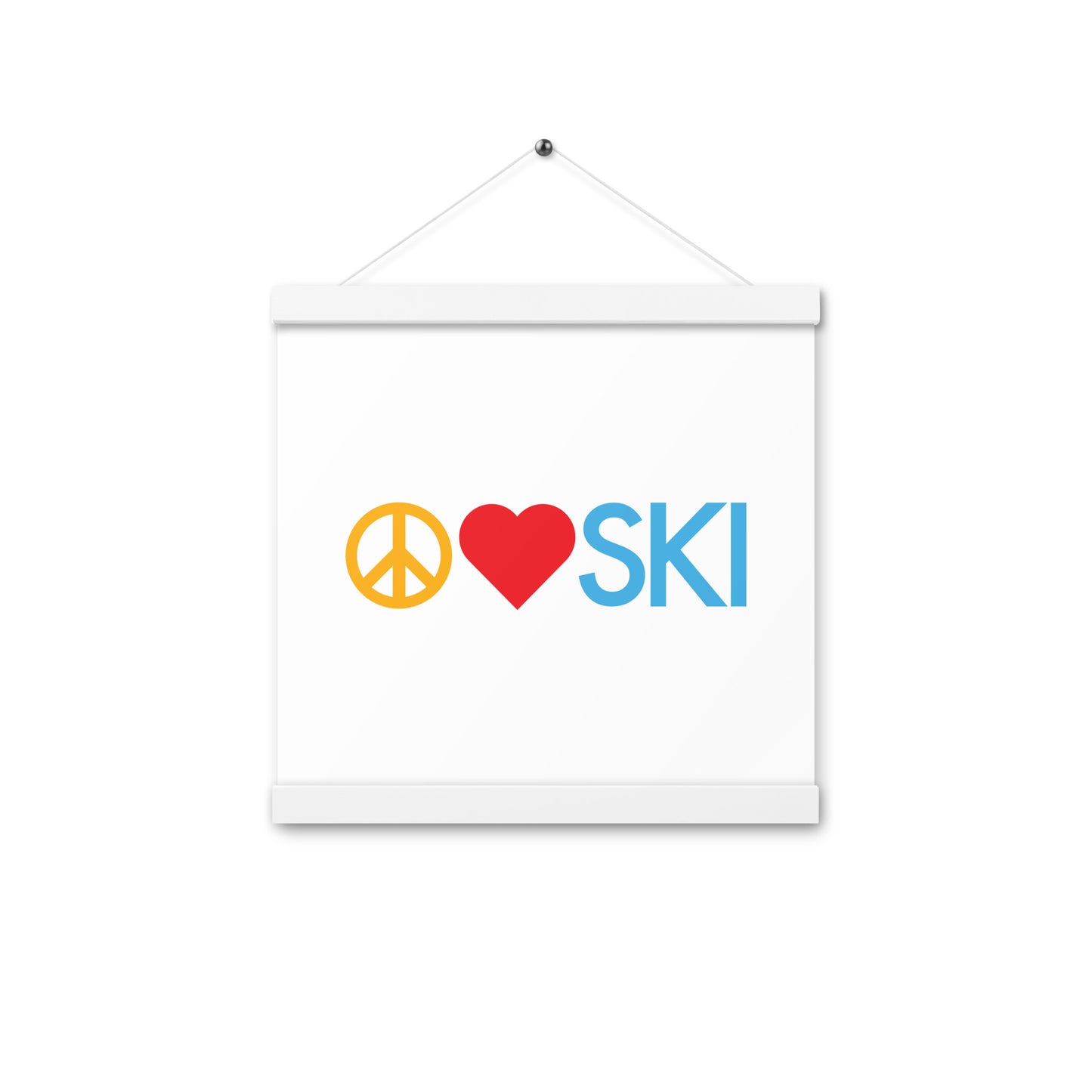 CS0026 - 06008 - Peace | Love | SKI Poster with hangers