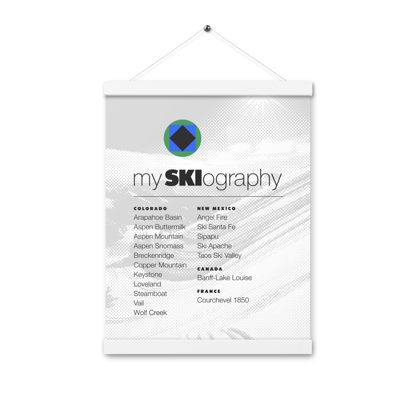 CS0001 - 06008 - mySKIography Poster with hangers