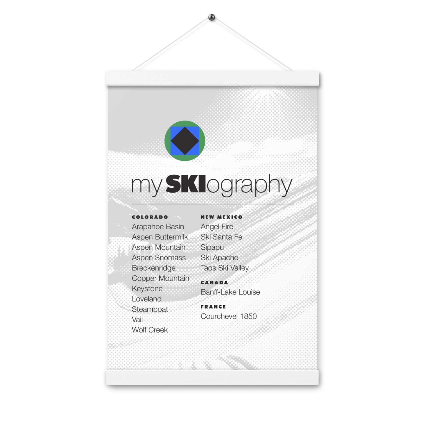 CS0001 - 06008 - mySKIography Poster with hangers