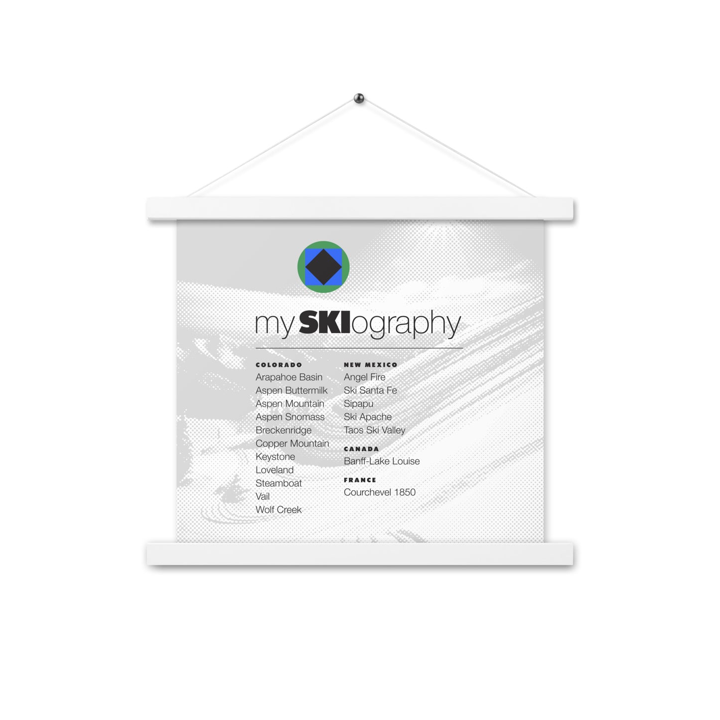 CS0001 - 06008 - mySKIography Poster with hangers