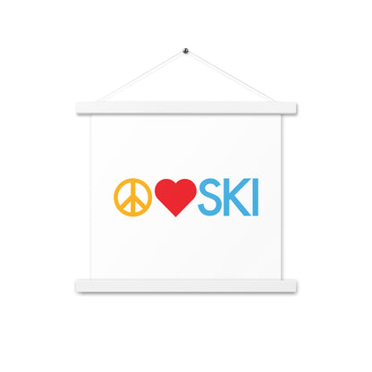 CS0026 - 06008 - Peace | Love | SKI Poster with hangers