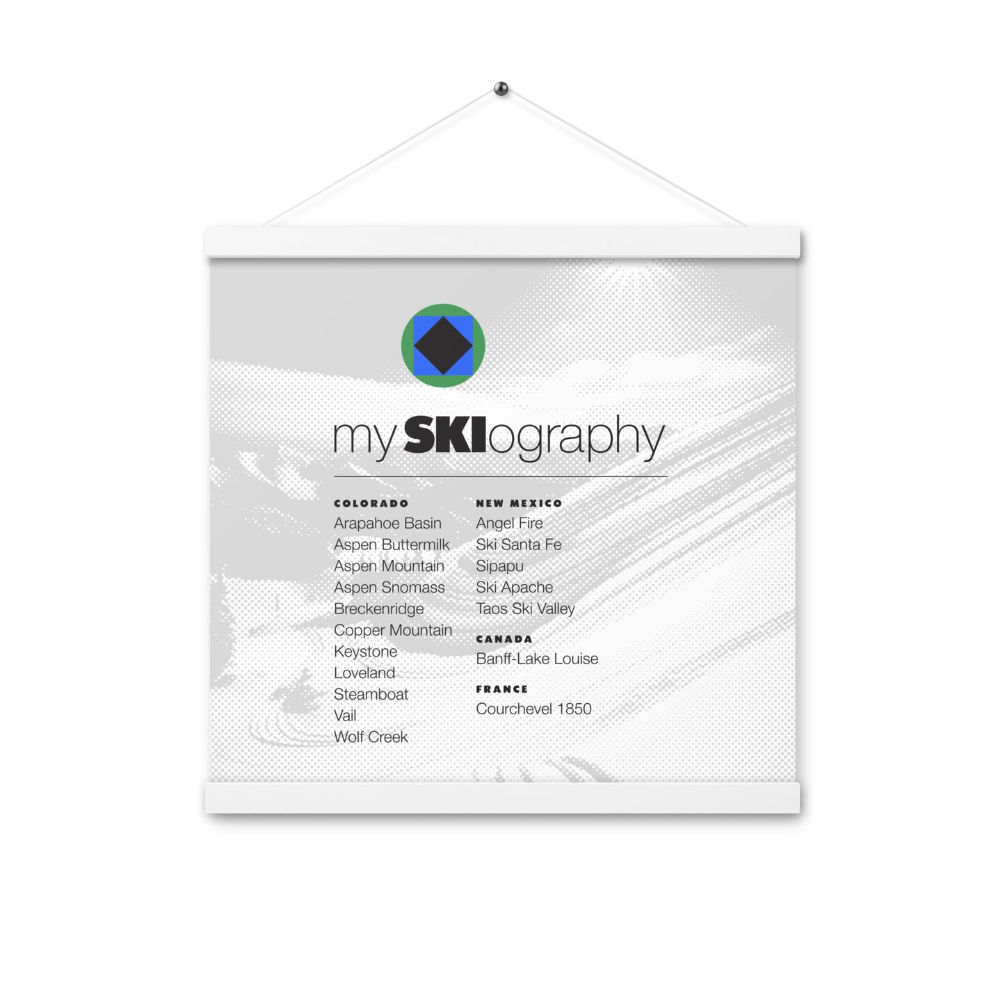 CS0001 - 06008 - mySKIography Poster with hangers