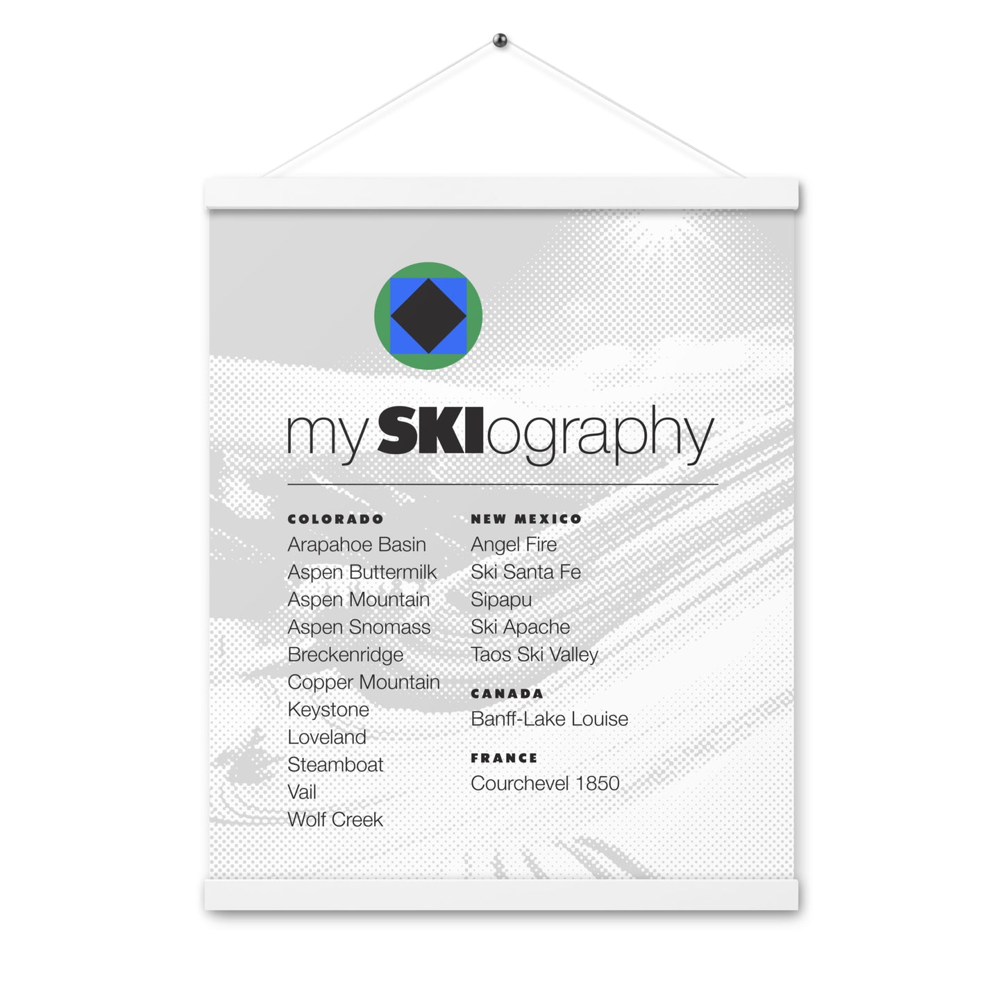 CS0001 - 06008 - mySKIography Poster with hangers