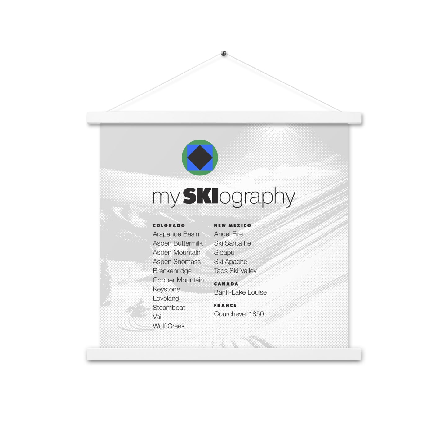 CS0001 - 06008 - mySKIography Poster with hangers