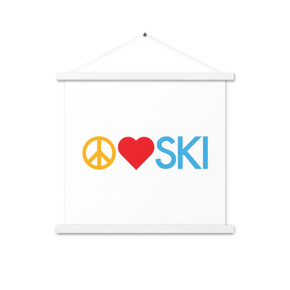 CS0026 - 06008 - Peace | Love | SKI Poster with hangers