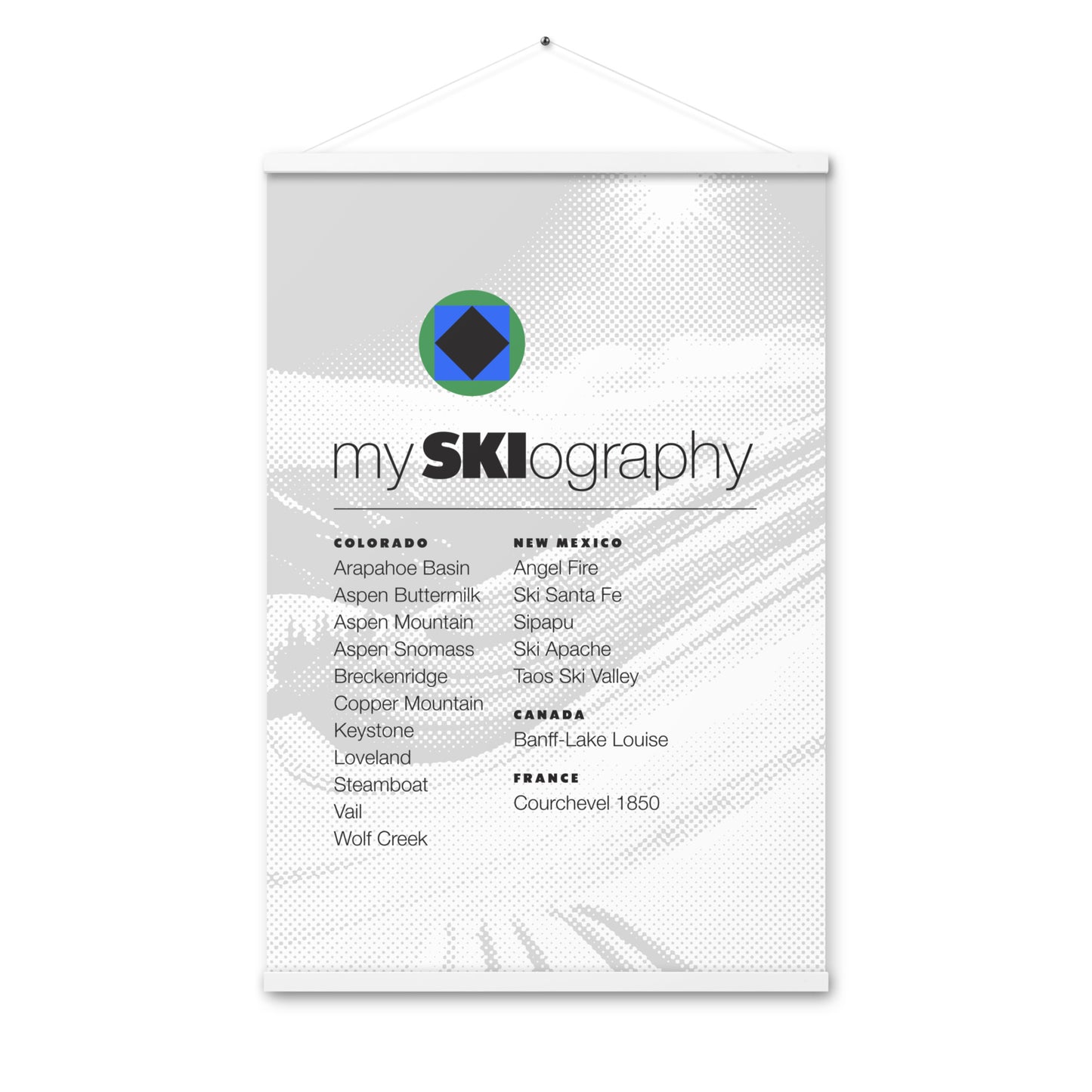 CS0001 - 06008 - mySKIography Poster with hangers