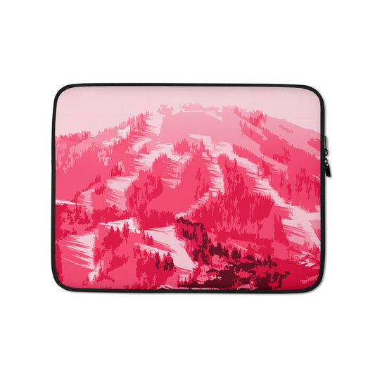 CS0028 - 05006 - Ski Slopes Print Laptop Sleeve (Red)