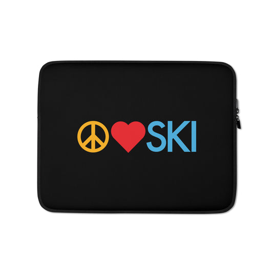 CS0026 - 05006 - Peace | Love | SKI Laptop Sleeve