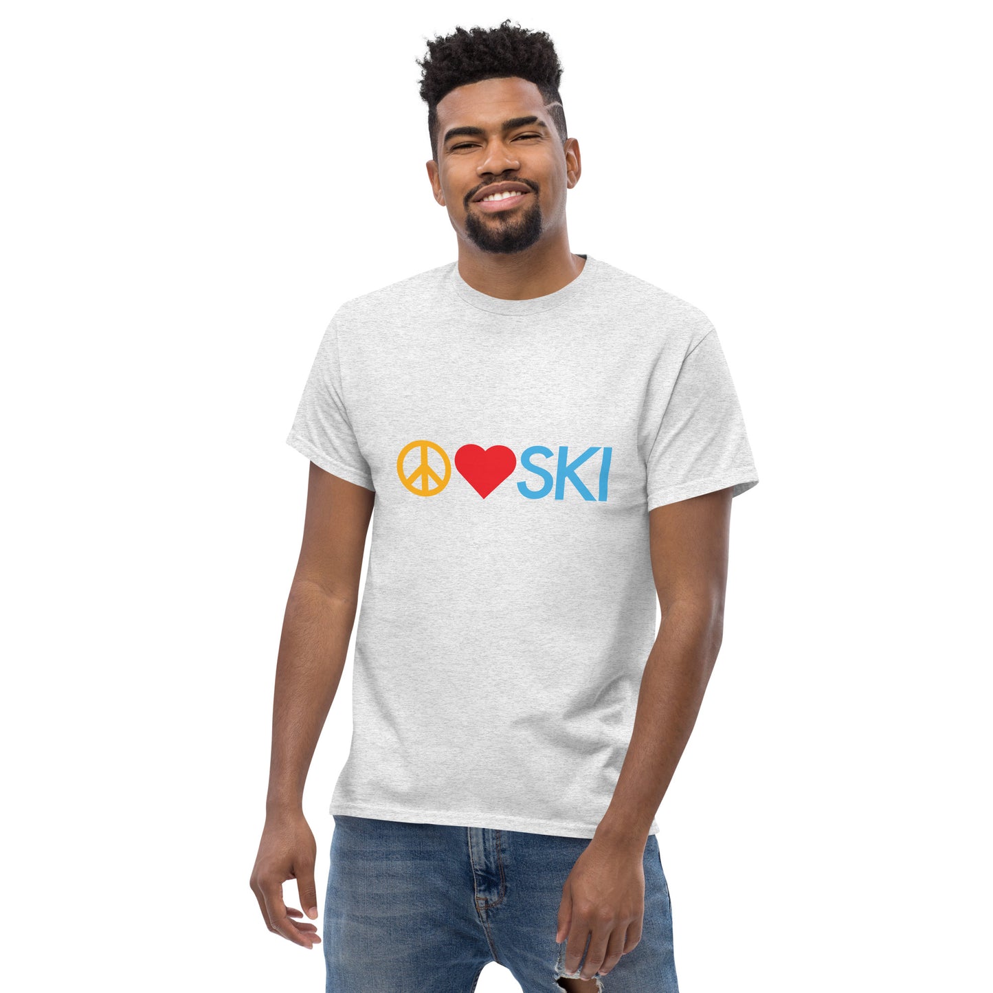 CS0026 - 01001 - Peace | Love | SKI Men's classic tee