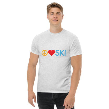 CS0026 - 01001 - Peace | Love | SKI Men's classic tee