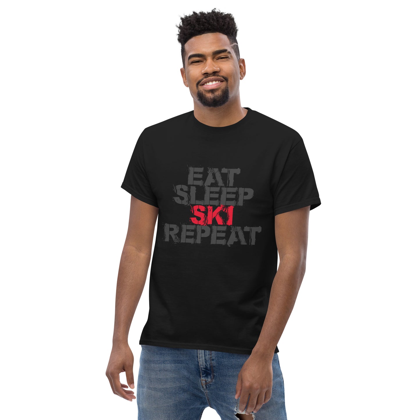 CS0048 - 01001 - Eat Sleep Ski Repeat Men's classic tee