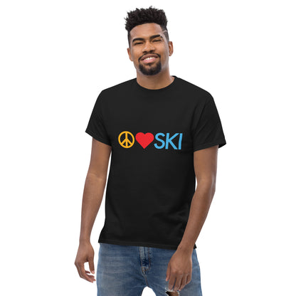 CS0026 - 01001 - Peace | Love | SKI Men's classic tee