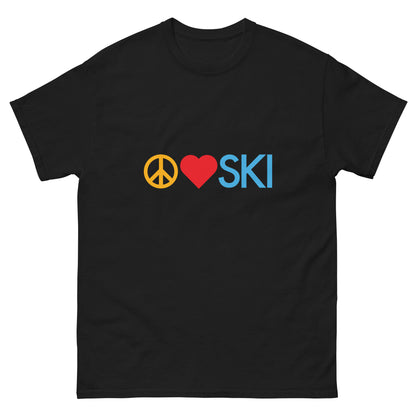 CS0026 - 01001 - Peace | Love | SKI Men's classic tee